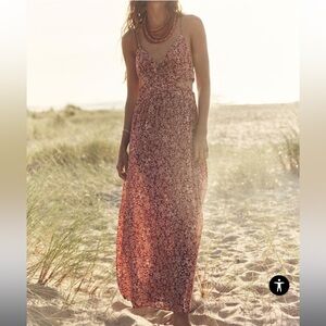 Zara Cut Out Printed Midi Dress Size XS